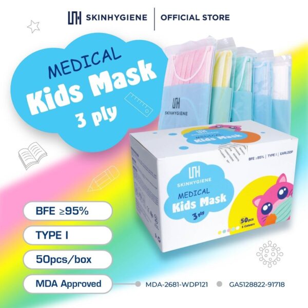 Skin Hygiene Medical Kids Mask- 5 Color - Image 2