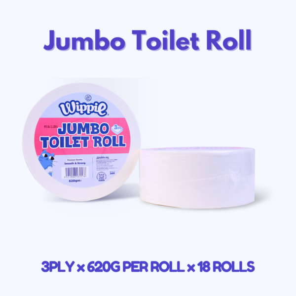 Wippie 【620g】3ply Jumbo Toilet Roll Tissue - Image 9