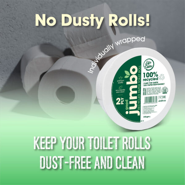 Lifeshine【310g】2ply Recycled Jumbo Toilet Roll Tissue - Image 5
