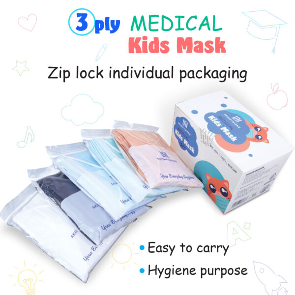 Skin Hygiene Medical Kids Mask- 5 Color - Image 4