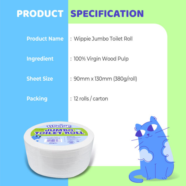 Wippie 【380g】4ply Jumbo Toilet Roll Tissue - Image 2