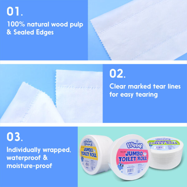 Wippie 【380g】4ply Jumbo Toilet Roll Tissue - Image 4