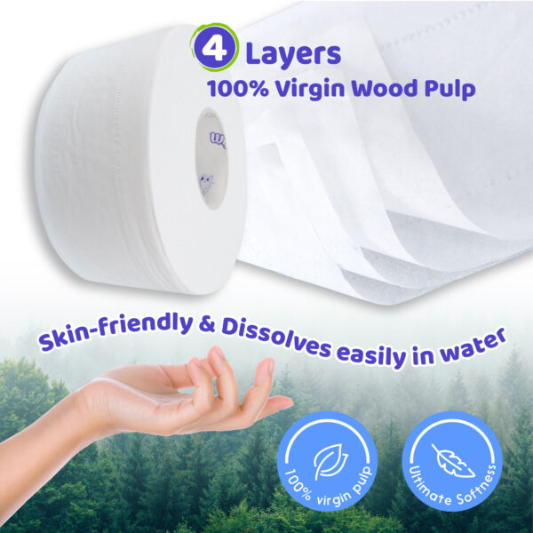 Wippie 【380g】4ply Jumbo Toilet Roll Tissue - Image 6