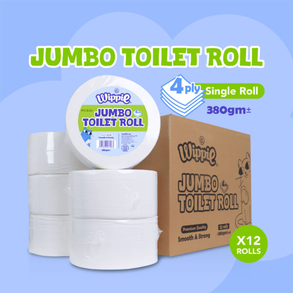 Wippie 【380g】4ply Jumbo Toilet Roll Tissue - Image 12