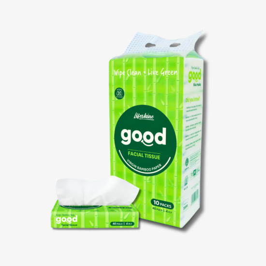 Lifeshine Good Pack & Go Tissue M | 4-Ply Bamboo – 10 Packs