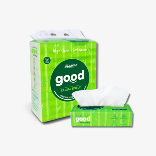Lifeshine Good Family Plus Facial Tissue L | 3-Ply Bamboo – 5 Packs