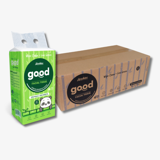 Lifeshine Good 3D Soft Facial Tissue S | 4-Ply Bamboo – 5 Packs